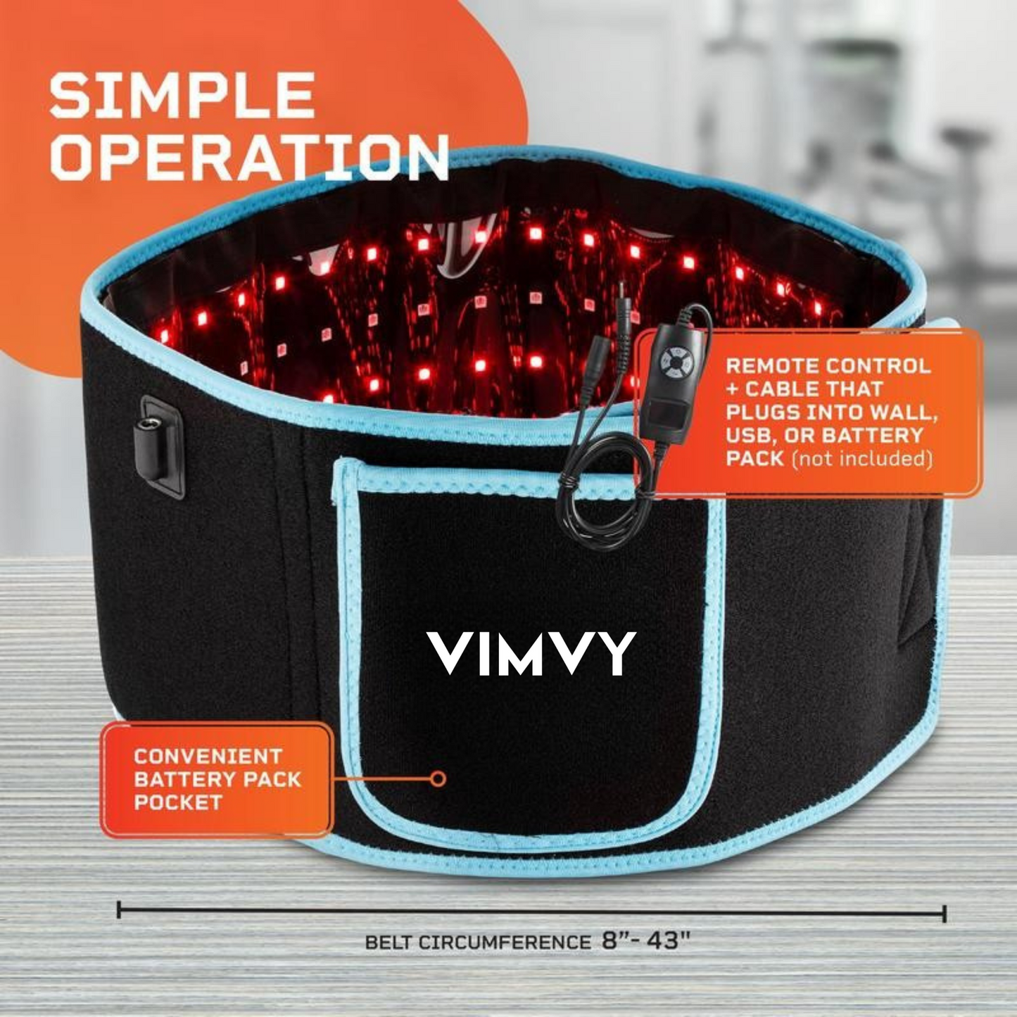 GlowRelief™ Heated LED & Vibration Belt