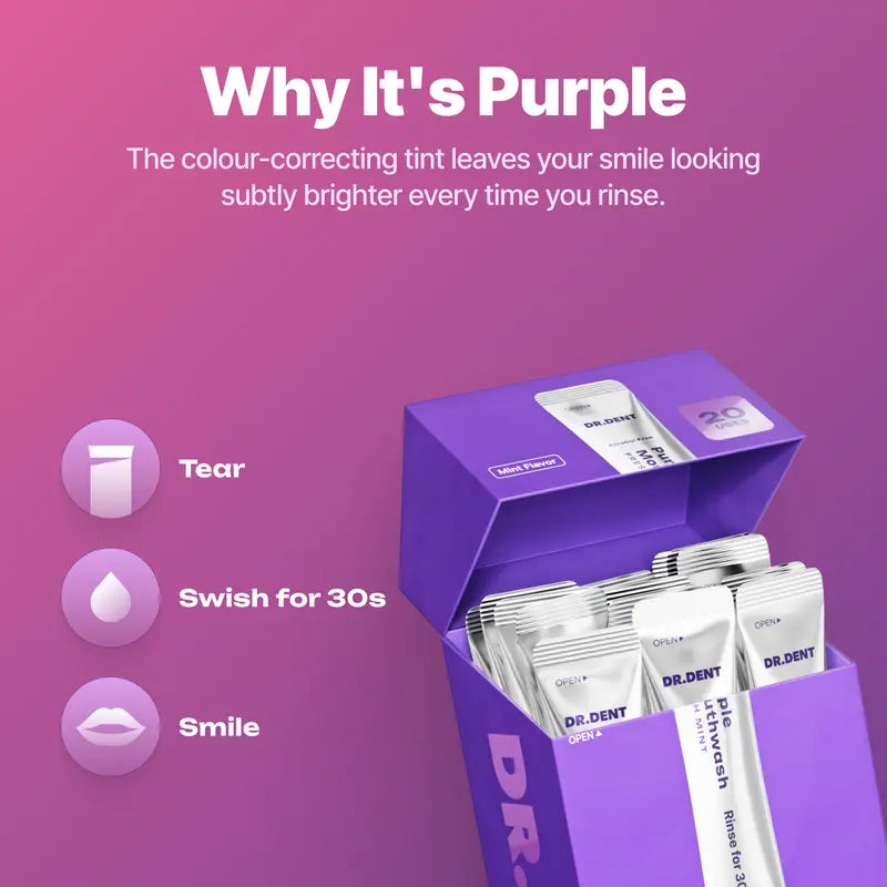 Purple Tone-Correcting Mouth Rinse, 20 On-the-Go Sachets