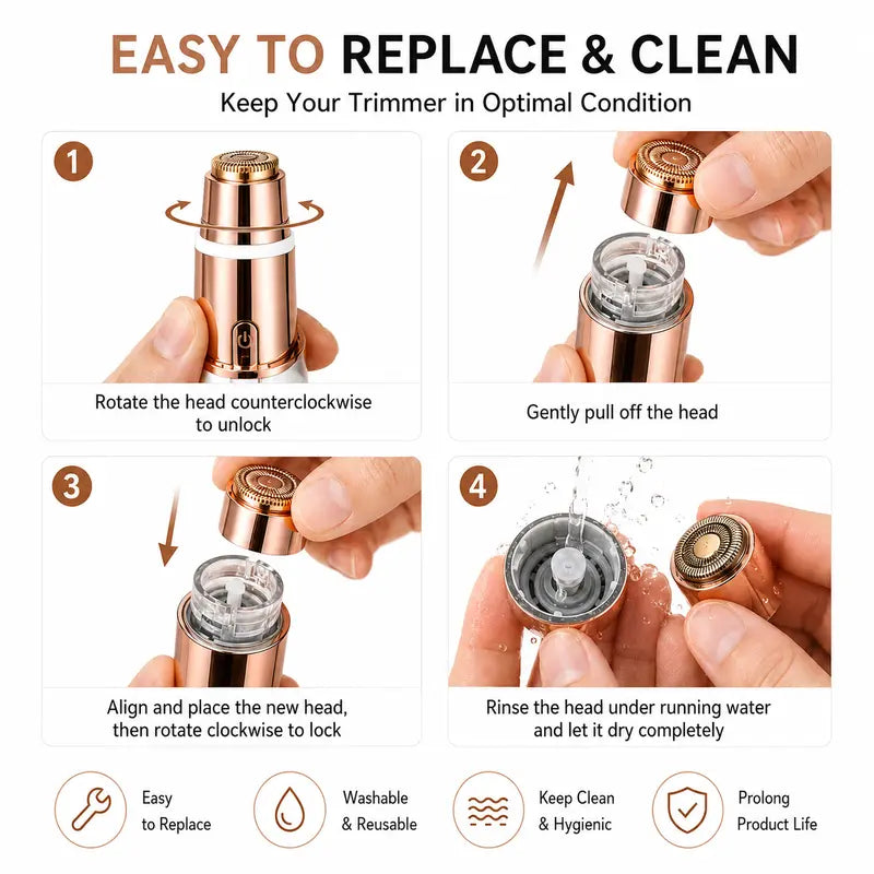 2-in-1 Brow Shaper & Face Fuzz Razor