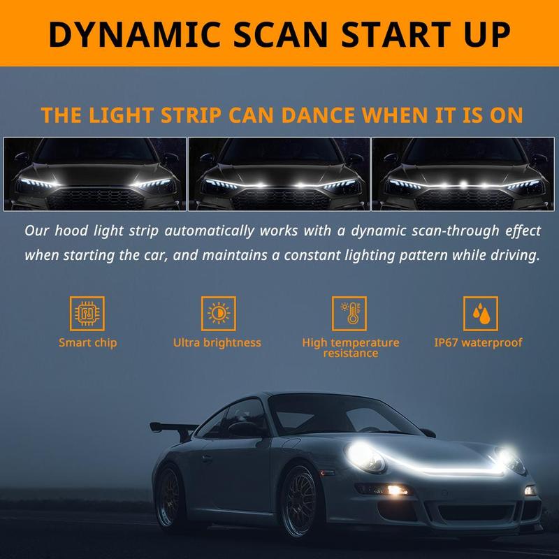 Dynamic Car Hood LED Light Strip