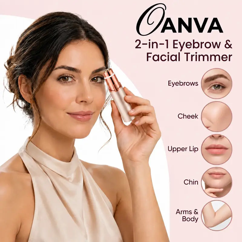 2-in-1 Brow Shaper & Face Fuzz Razor