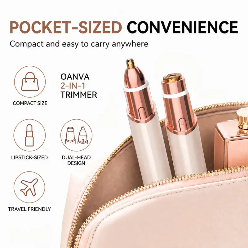 2-in-1 Brow Shaper & Face Fuzz Razor